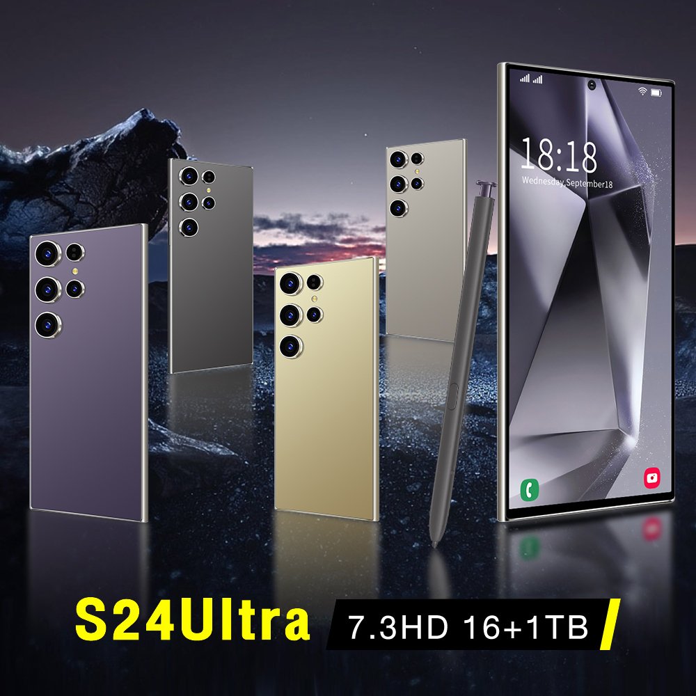 Original phones s24 ultra Smartphones For s24 ultra 16+1TB 4G cheap Dual SIM Cellphone Mobile Phone s24 ultra smartphone